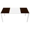 Bureau droit EASYDESK - L180 x P80 cm  - Blanc/wengé