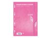 Calligraphe - feuilles simples A4 - 100 pages - grands carreaux (Seyes) - perforées - rose