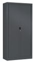 Armoire haute monobloc Class 900 - 180 x 90 x 43 cm - corps et rideaux anthracite