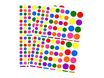 Apli - 6 feuilles gommettes rondes - coloris assortis