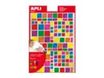 Apli - 6 feuilles gommettes carrées - coloris assortis métallisés