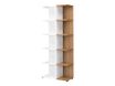 Bibliothèque haute XENON - L75 x H188 x P36 - Blanc/merisier italien (côtés de finition non compris)