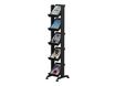 Présentoir mobile Corner - 5 tablettes pour documents format 24 x 32 cm - noir