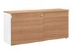 Crédence YES ! - L160 x H75 x P45 - 2 portes coulissantes - Façade et dessus Merisier