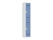 Vestiaire multicases - 1 colonne - 2 portes - 180 x 30 x 50 cm - gris/beu