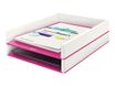 Leitz WOW Dual Colour - Corbeille à courrier blanc/rose 