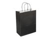 50 Sacs cadeau kraft - poignées torsadées - 18 cm x 8 cm x 22 cm - noir