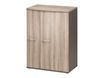 Armoire haute JAZZ+ - L80 x H112 x P48 - 3 portes - Chêne gris