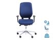 Fauteuil de bureau ROMEO - accoudoirs en option - bleu, base alu