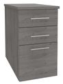 Caisson bout de bureau IDRA/DUAL - L43 x P80 cm - Imitation Chêne gris