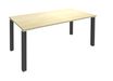 Bureau droit EXPRIM - L180 cm - Plateau imitation Erable - Pieds carbone
