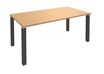 Bureau droit EXPRIM - L140 cm - Plateau imitation Hêtre - Pieds carbone