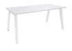 Bureau simple STEELY - L120 cm - pied blanc - plateau Blanc Perle