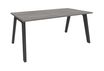 Bureau simple STEELY - L140 cm - pied carbone - plateau imitation Chêne gris