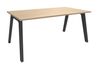 Bureau simple STEELY - L160 cm - pied carbone - plateau imitation Chêne clair
