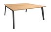 Bureau double STEELY - L160 cm - Double face Depart - Pieds carbone - plateau imitation Hêtre