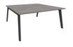 Bureau double STEELY - L160 cm - Double face Depart - Pieds carbone - plateau imitation Chêne gris