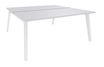 Bureau double STEELY - L180 cm - Double face Depart - Pieds blanc - plateau Blanc Perle