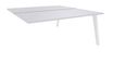 Bureau double STEELY - L160 cm - Double face Suivant - Pieds blanc - plateau Blanc Perle