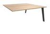Bureau double STEELY - L180 cm - Double face Suivant - Pieds carbone - plateau imitation Chêne clair
