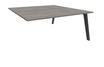 Bureau double STEELY - L180 cm - Double face Suivant - Pieds carbone - plateau imitation Chêne gris