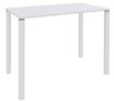 Table Lounge - L120xH105xP60 cm - 4 Pieds blancs - plateau blanc perle