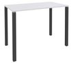 Table Lounge - L120xH105xP60 cm - 4 Pieds carbone - plateau blanc perle