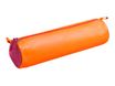 Clairefontaine - Trousse ronde - cuir - bicolore orange/fuchsia