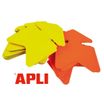 Apli Agipa - 25 flèches fluo non effaçables - jaune/orange - 16 x 24 cm