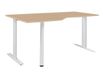 Bureau compact 90° à gauche YES ! - 160 cm - Pieds métal fixes - Chêne