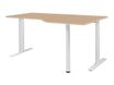 Bureau compact 90° à droite YES ! - 160 cm - Pieds métal fixes - Chêne