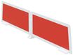 Lot de 2 écrans de séparation en polystyrène - H35 x L80 cm - rouge