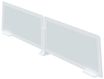 Lot de 2 écrans de séparation en polystyrène - H35 x L80 cm - hêtre