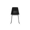 Lot de 2 chaises CUBE - Pieds trapèzes acier noir - assise noire