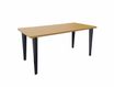 Bureau EVIDENCE - 180 cm - Pieds anthracites - Plateau imitation hêtre