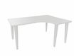 Bureau compact 90° à droite EVIDENCE - Pieds blancs - Plateau blanc