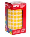 Apli Agipa - Rouleau de pastilles adhésives - jaune - diamètre 10,5 mm