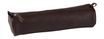 Clairefontaine - Trousse ronde - cuir teinté - marron