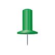 Exacompta - Punaises - 10 mm kop diameter, 7 mm naald - groen - pak van 25 - met automaat