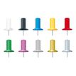 Exacompta - Punaises - cylindrisch - 10 mm kop diameter, 7 mm naald - verschillende kleuren - pak van 25 - met automaat