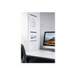 4005546992068-Durable Durafix - 5 Barres d'affichage adhésives 297 mm - argent métallisé - pour docume-Angle gauche-2