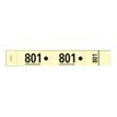 3130630966098-Exacompta - 20 Carnets de 50 tickets de vestiaire 3 volets - 30 x 200 mm - numéroté - jaune-Gros plan-2