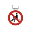 3130630670162-Exacompta - Pictogramme - interdit de s'asseoir - 100 x 100 mm - rouge-Avant-0