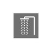 Pickup Home 3D - Plaque Acrylique Douche - 9 x 9 cm - gris