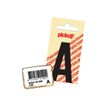 Pickup - Étiquette autocollante - 150 mm - Lettre D - blanc mat