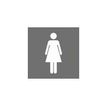 Pickup Home 3D - Plaque Acrylique Femmes - 9 x 9 cm - gris
