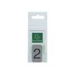 3130630671824-Exacompta - Pictogramme - Chiffre 2 - 25 x 44 mm - aluminium brossé-Avant-0