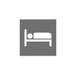 Pickup Home 3D - Plaque Acrylique Chambre - 9 x 9 cm - gris