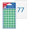 APLI-Agipa - Permanente kleeflaag - groen - 8 mm rond 462 etiket(ten) (6 vel(len) x 77) etiketten