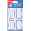 APLI agipa - Zelfklevend etiket - blauwe omlijsting (pak van 32)